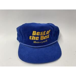 VTG Honeywell Hat Snapback Cap Mens Blue Corduroy The Best Of The Best
